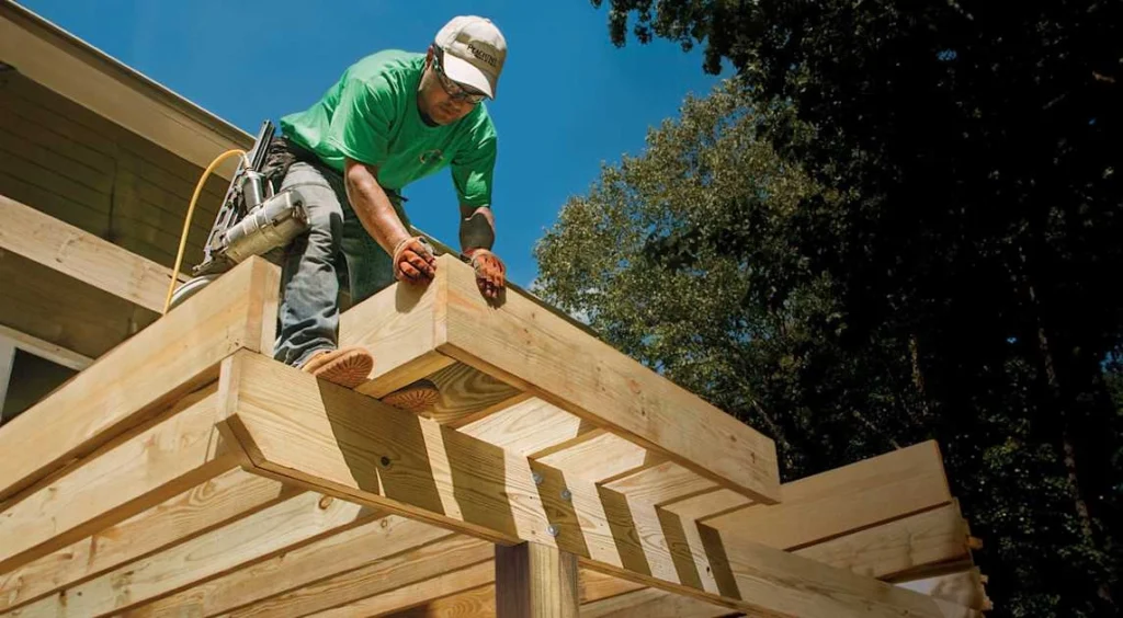 Professional deck framing by deck builders in Akron OH
